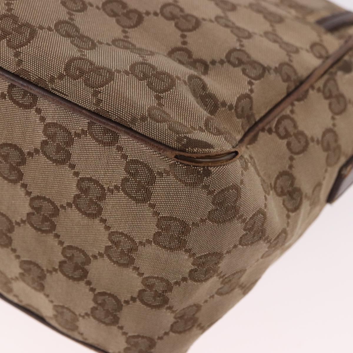 GUCCI GG Canvas Shoulder Bag Beige Gold 001 0375 Auth gh2152