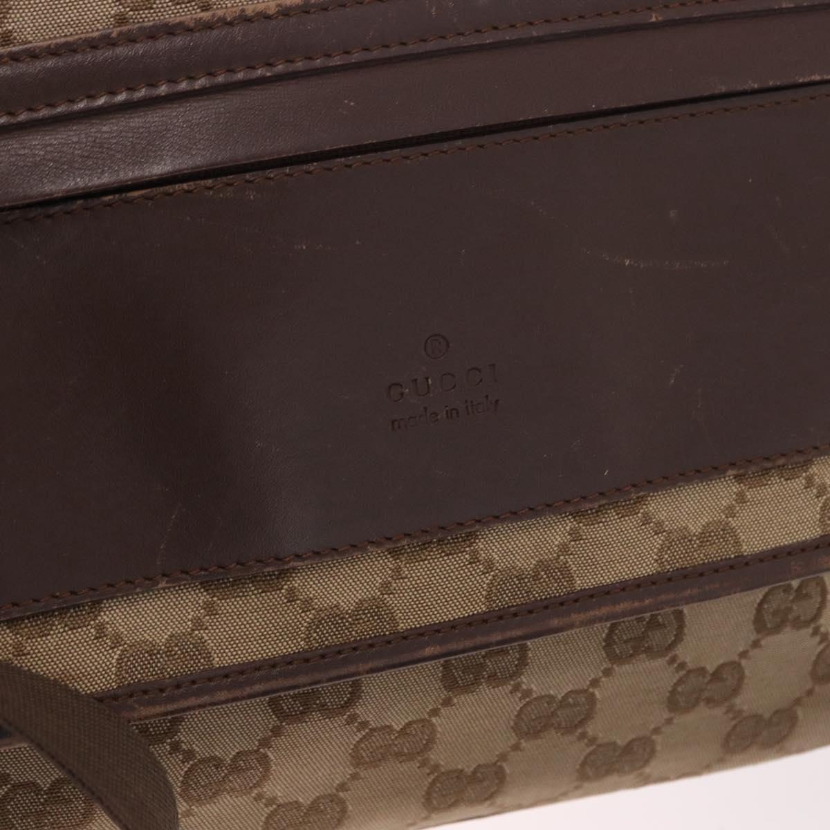 GUCCI GG Canvas Shoulder Bag Beige Gold 001 0375 Auth gh2152