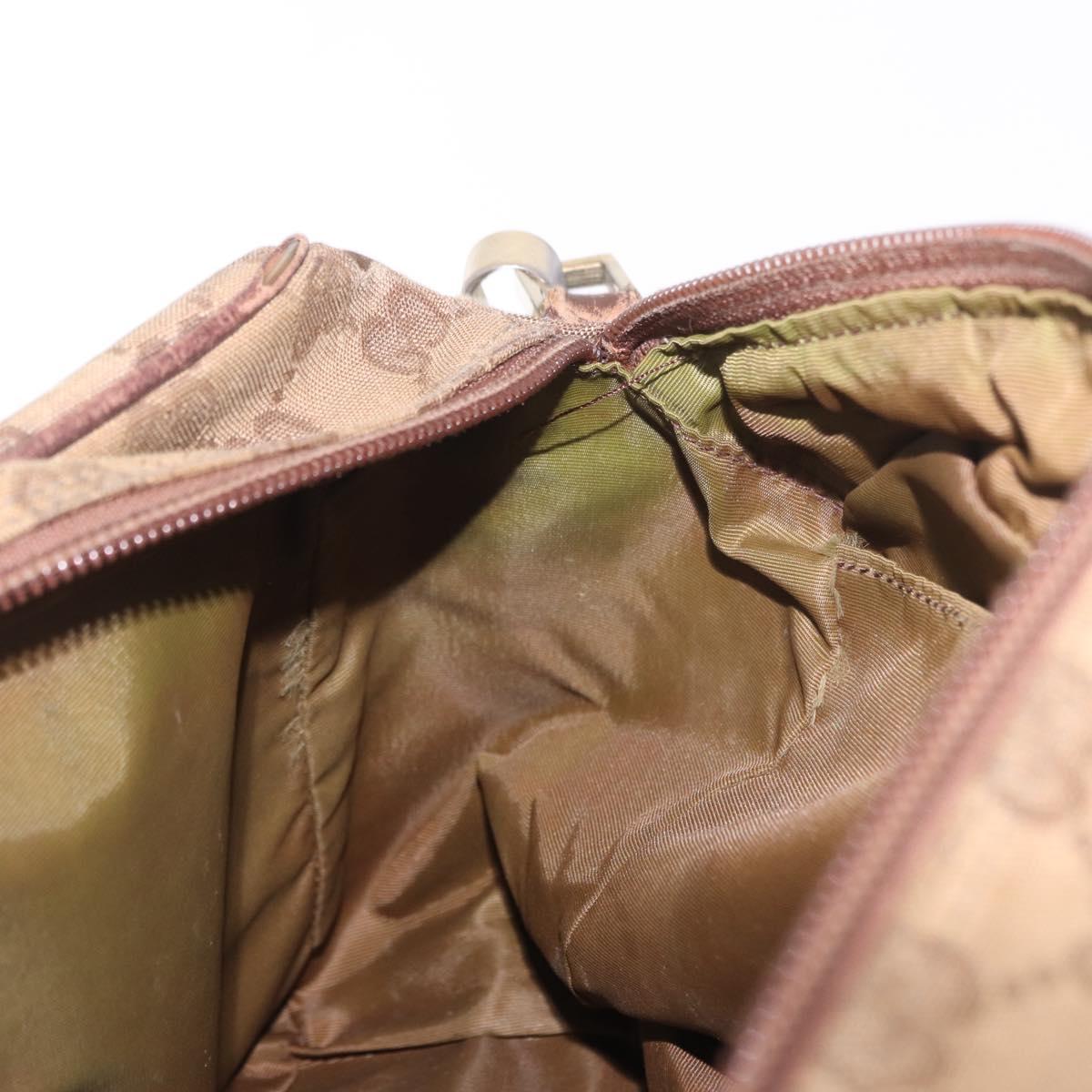 GUCCI GG Canvas Shoulder Bag Beige Gold 001 0375 Auth gh2152