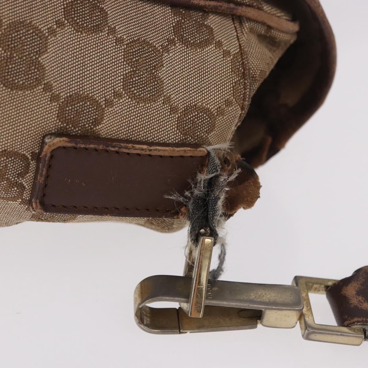 GUCCI GG Canvas Shoulder Bag Beige Gold 001 0375 Auth gh2152