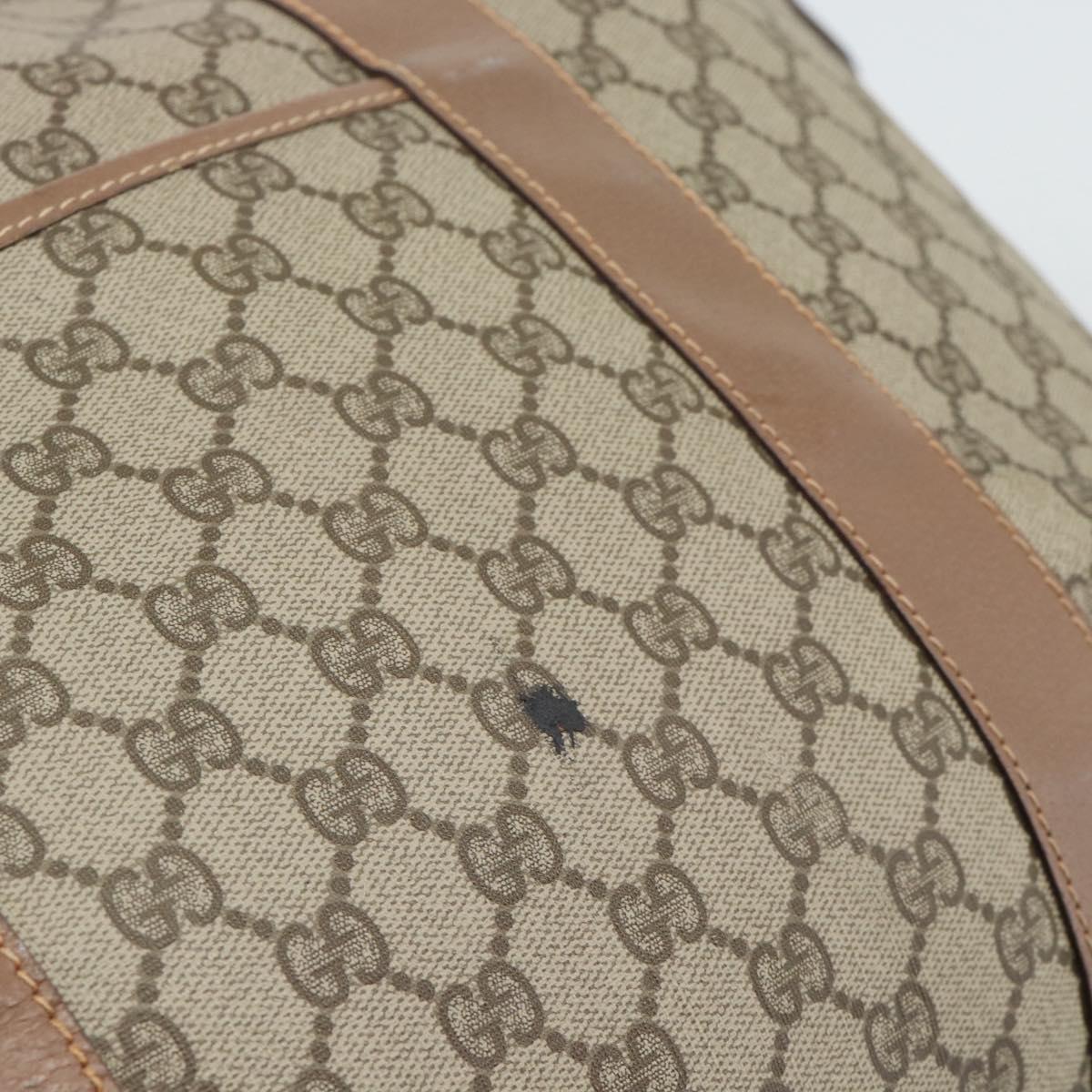 GUCCI GG Supreme Boston Bag Beige Gold 012 1095 6080 Auth gh2155