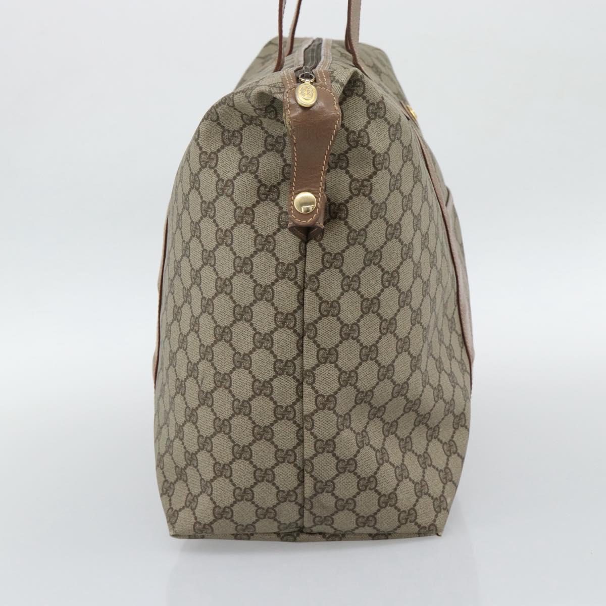 GUCCI GG Supreme Boston Bag Beige Gold 012 1095 6080 Auth gh2155