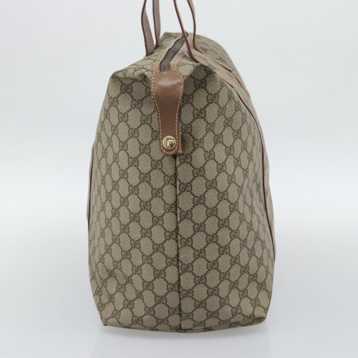 GUCCI GG Supreme Boston Bag Beige Gold 012 1095 6080 Auth gh2155