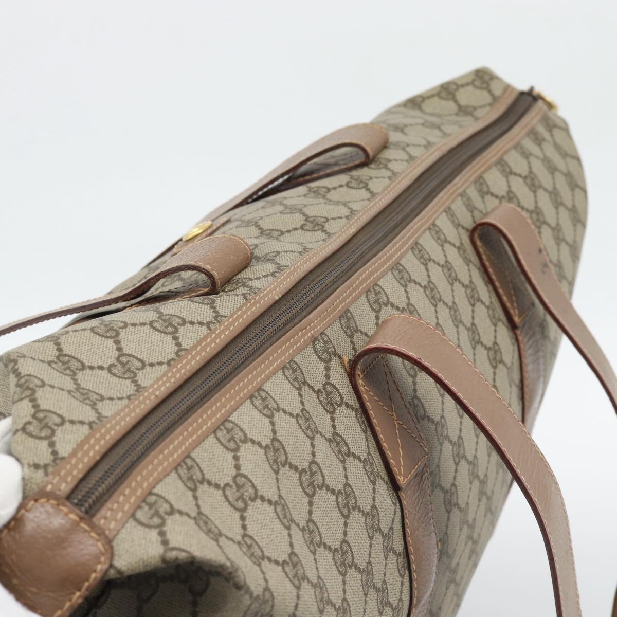 GUCCI GG Supreme Boston Bag Beige Gold 012 1095 6080 Auth gh2155