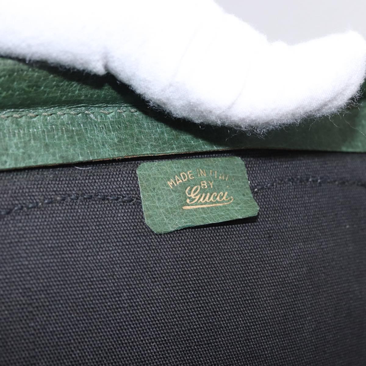 GUCCI GG Canvas Web Sherry Line Boston Bag Black Gold Auth gh2156A