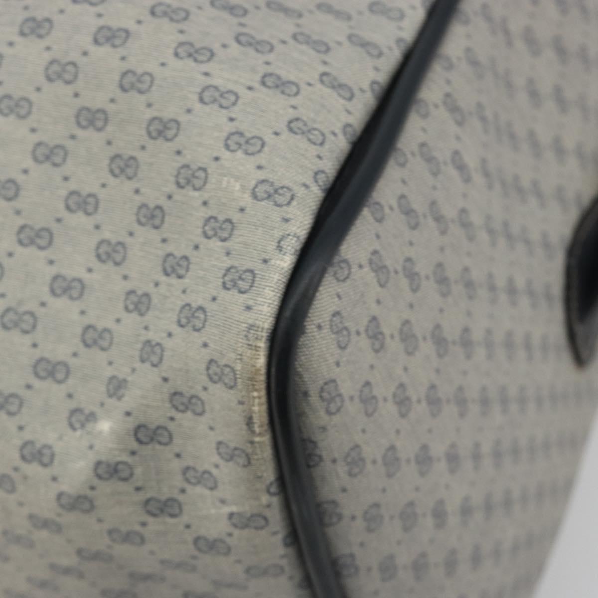 GUCCI Micro GG Supreme Boston Bag PVC Navy Gold 012 39 0079 Auth gh2157
