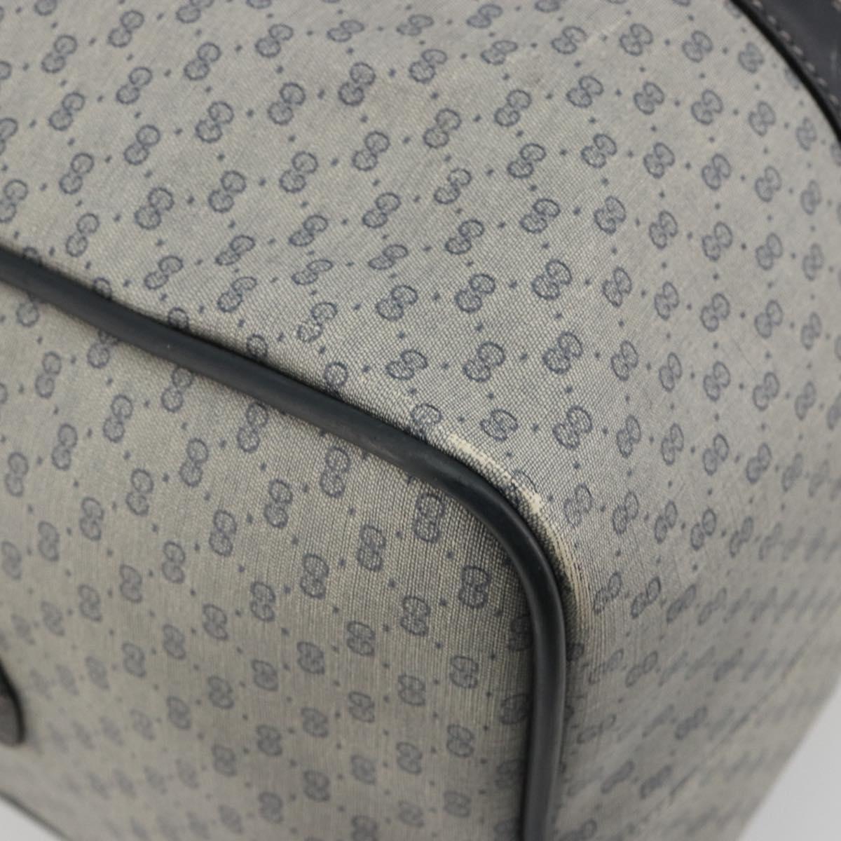 GUCCI Micro GG Supreme Boston Bag PVC Navy Gold 012 39 0079 Auth gh2157