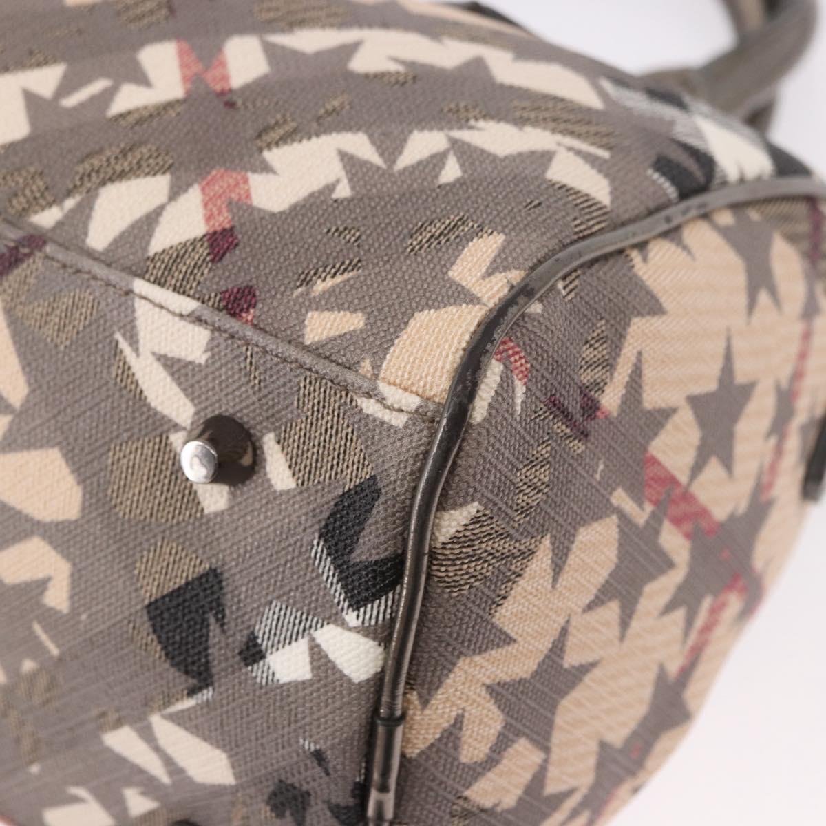BURBERRY Nova Check Hand Bag PVC 2way Beige Auth gh2159A