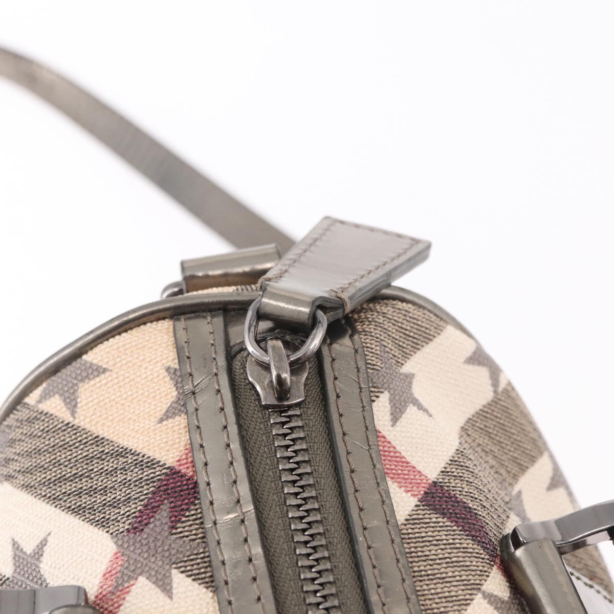 BURBERRY Nova Check Hand Bag PVC 2way Beige Auth gh2159A