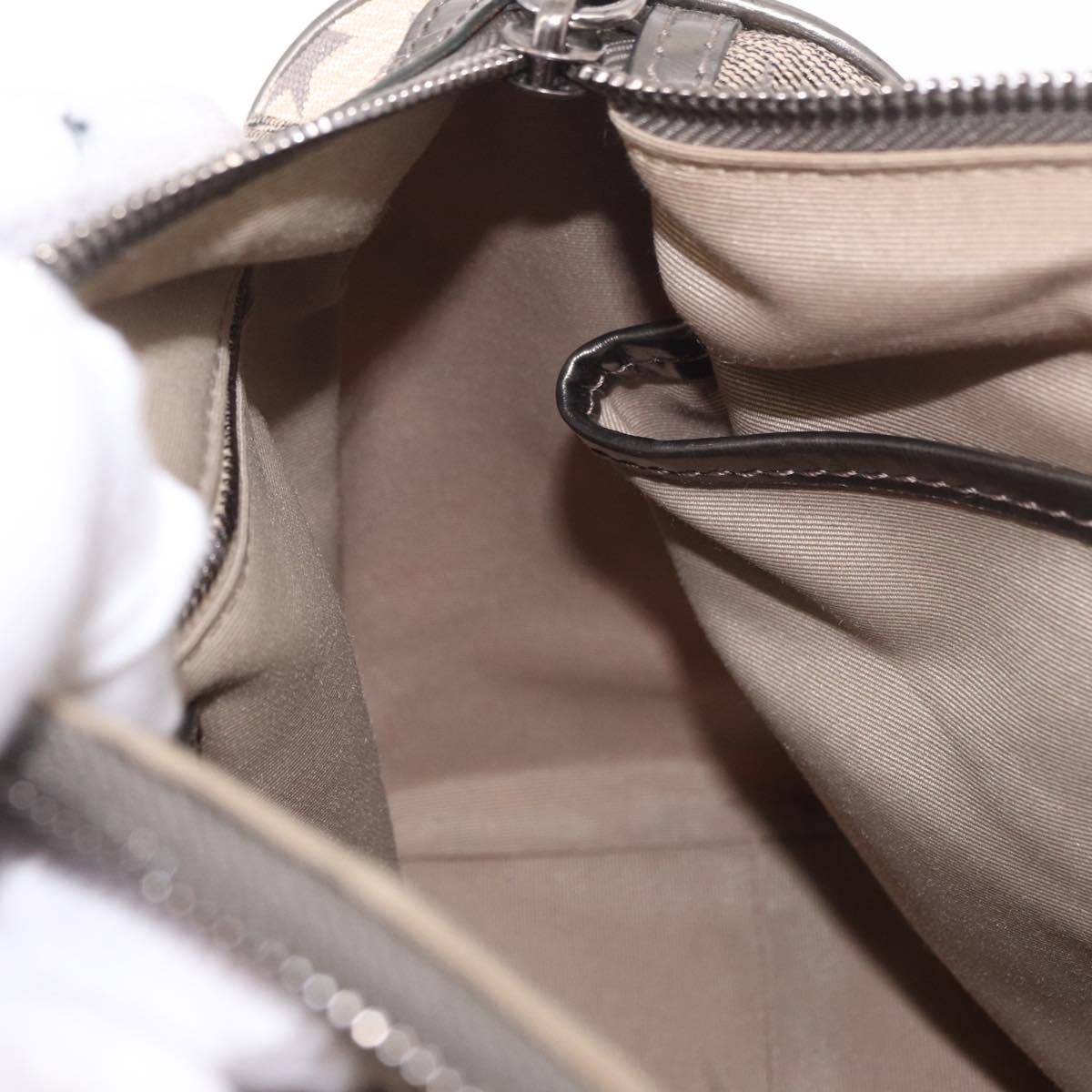 BURBERRY Nova Check Hand Bag PVC 2way Beige Auth gh2159A