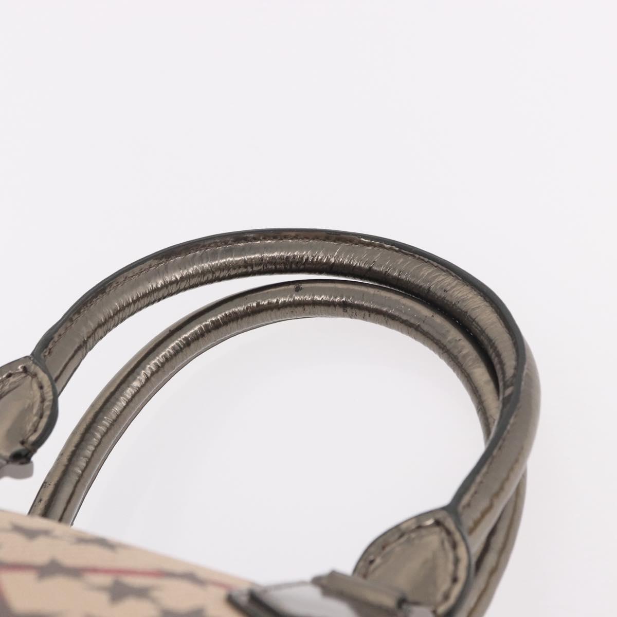 BURBERRY Nova Check Hand Bag PVC 2way Beige Auth gh2159A