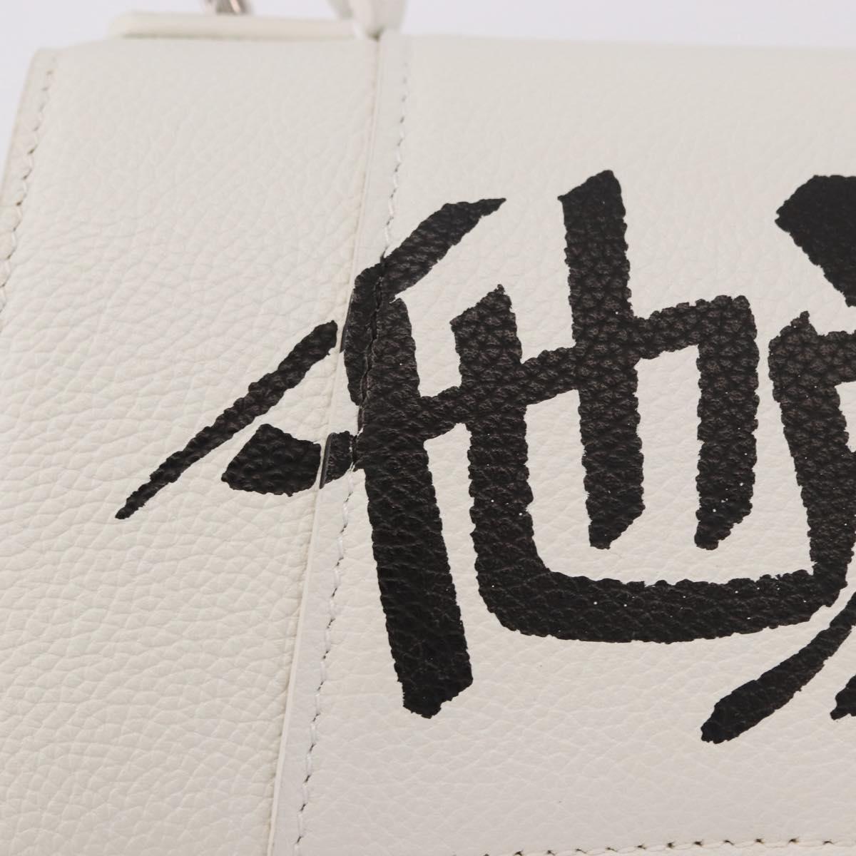 BALENCIAGA Hand Bag Leather White Silver 593546 Auth gh2160A