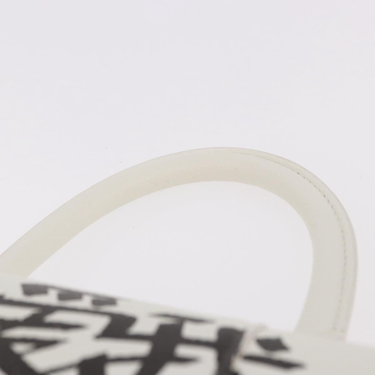 BALENCIAGA Hand Bag Leather White Silver 593546 Auth gh2160A
