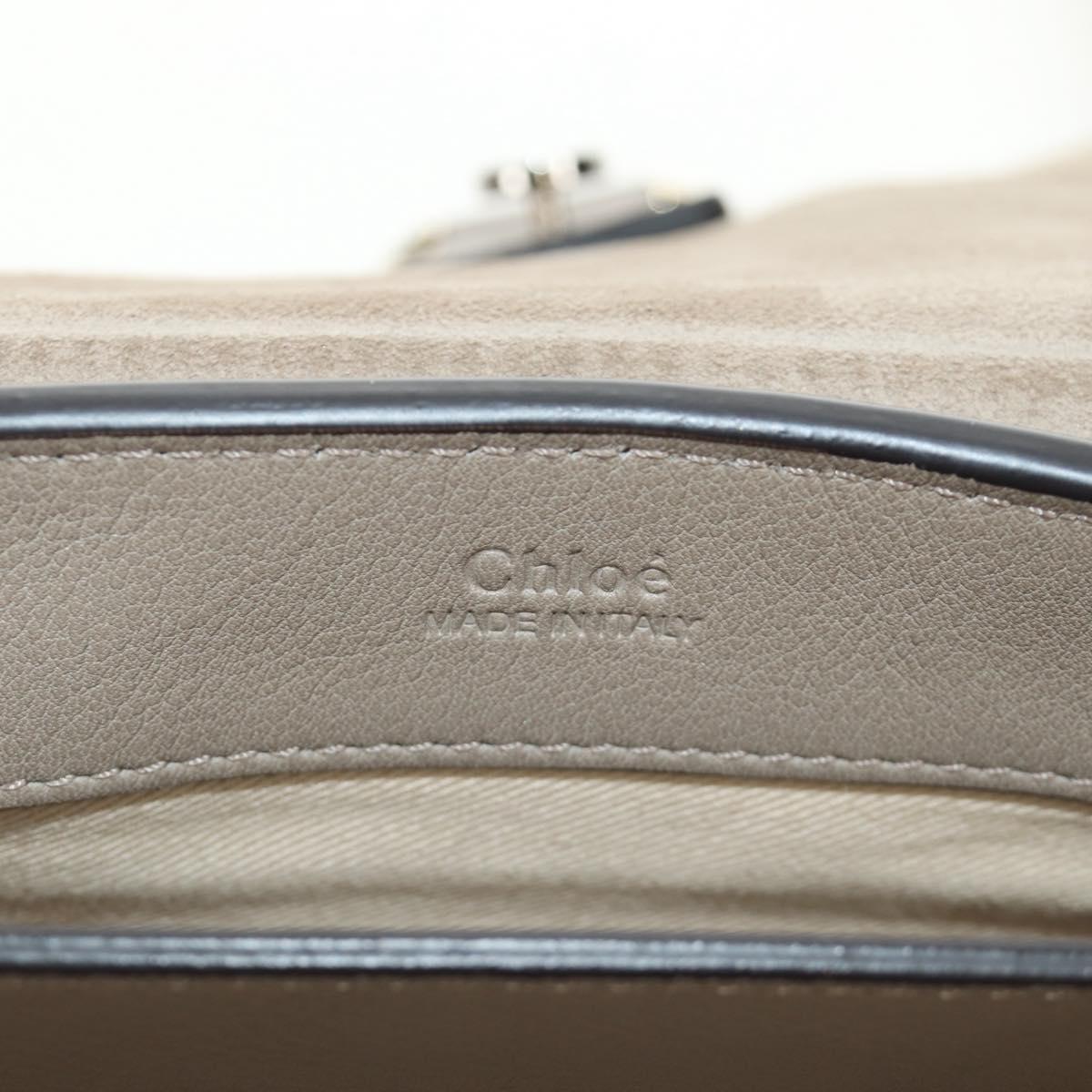 Chloe Faye Day Small Hand Bag Leather 2way Beige Gold Silver Auth gh2163V