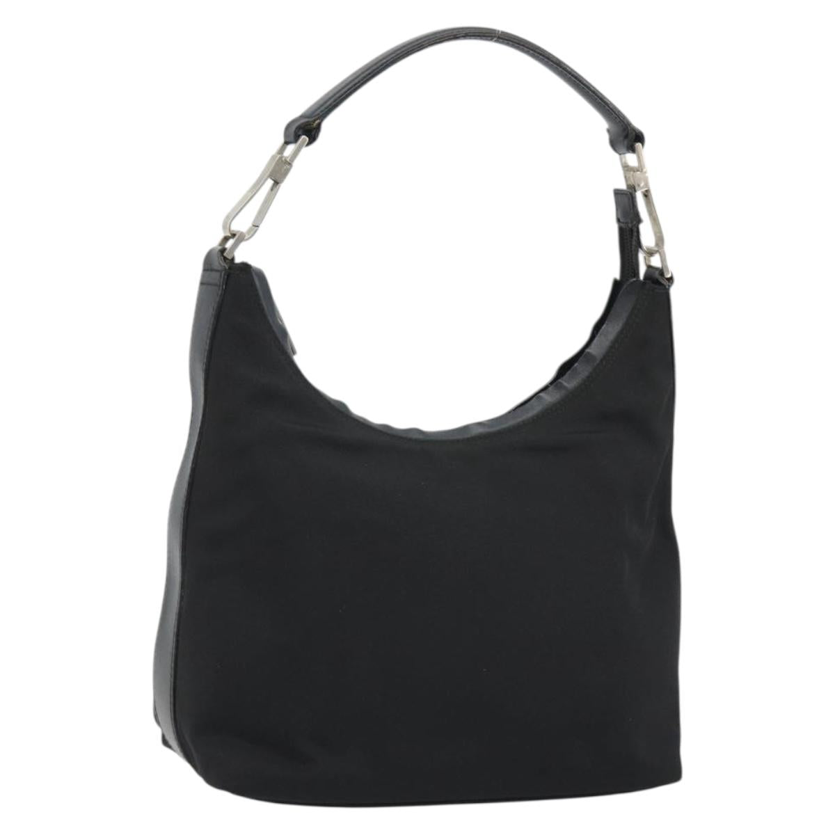 GUCCI Shoulder Bag Canvas Black Silver 000 0602 Auth gh2166