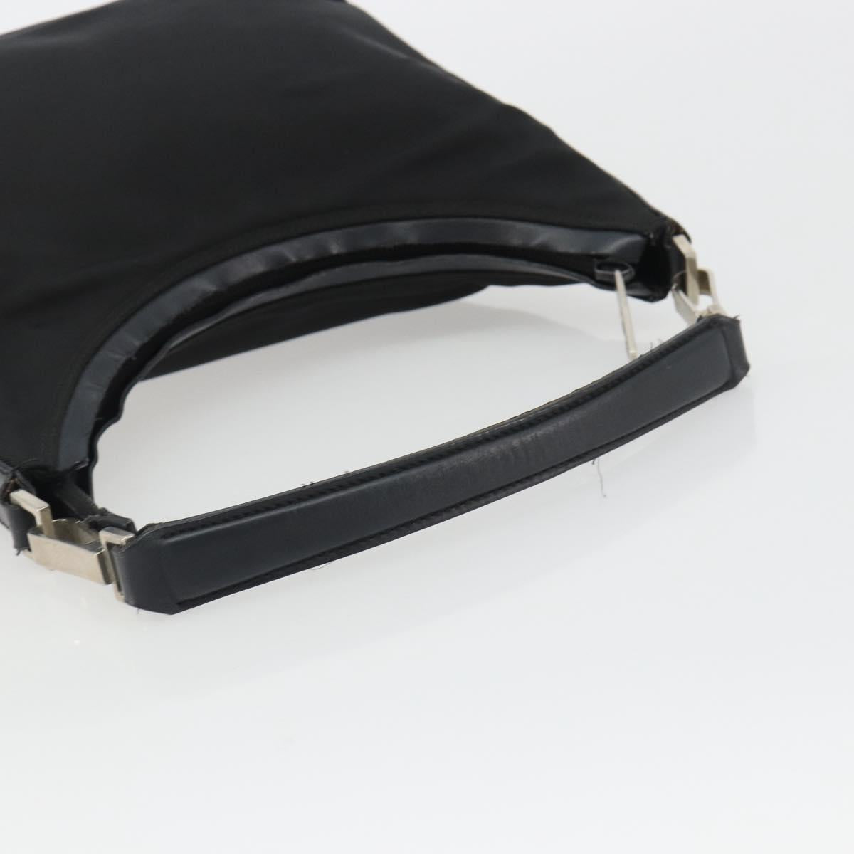 GUCCI Shoulder Bag Canvas Black Silver 000 0602 Auth gh2166
