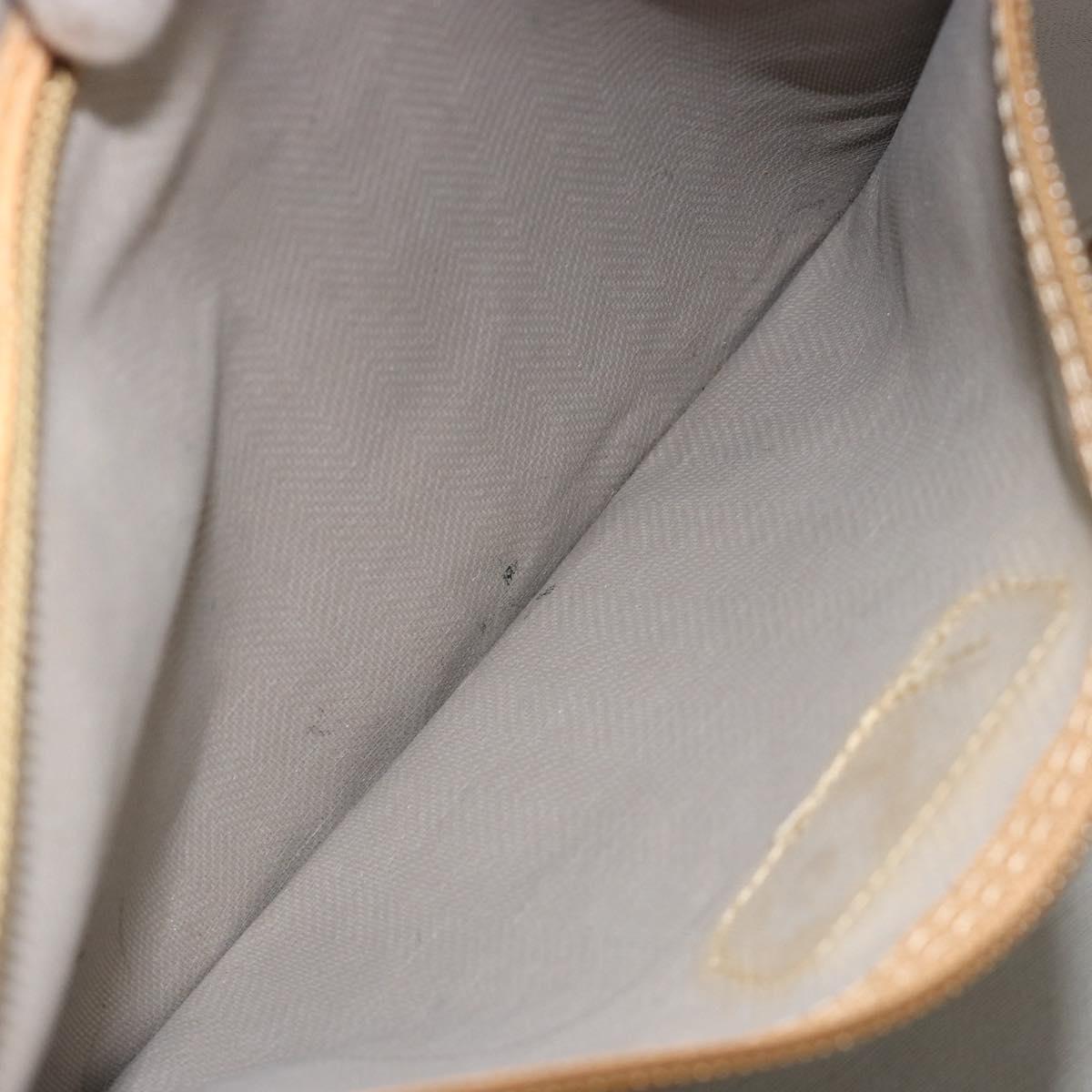 Christian Dior Tote Bag PVC Canvas Gray Gold Auth gh2170