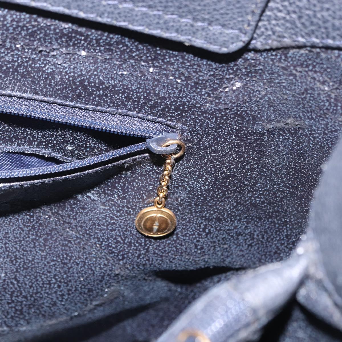 GUCCI Bamboo Tote Bag Suede Navy Gold 002 2853 0260 0 Auth gh2172