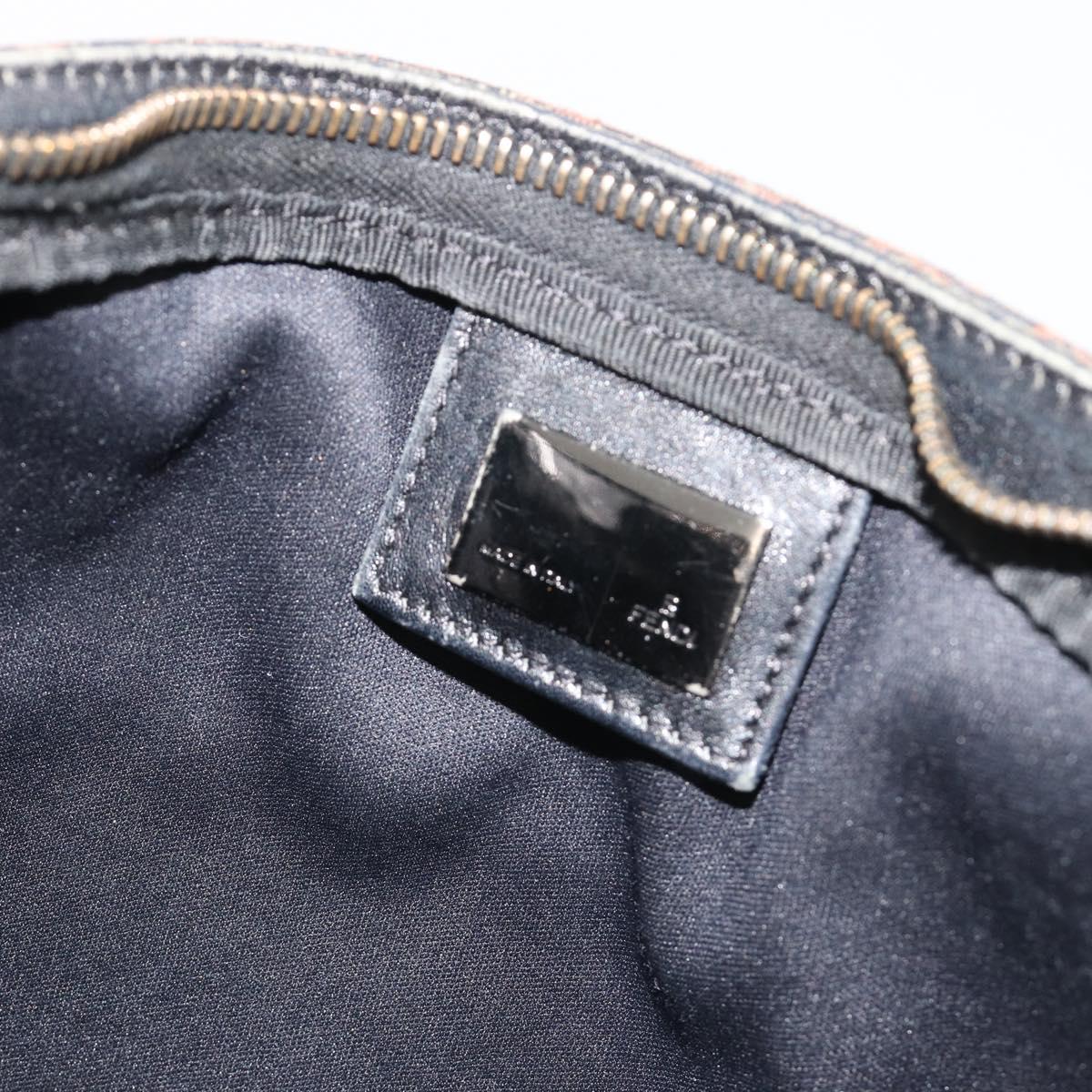 FENDI Zucchino Canvas Shoulder Bag Brown Auth gh2178