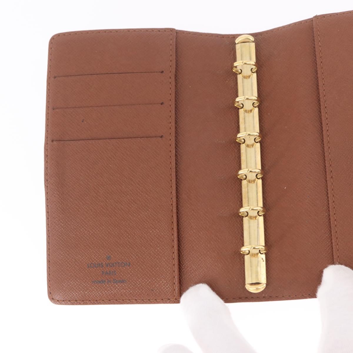 LOUIS VUITTON Monogram Agenda PM Day Planner Cover R20005 LV Auth gh2181