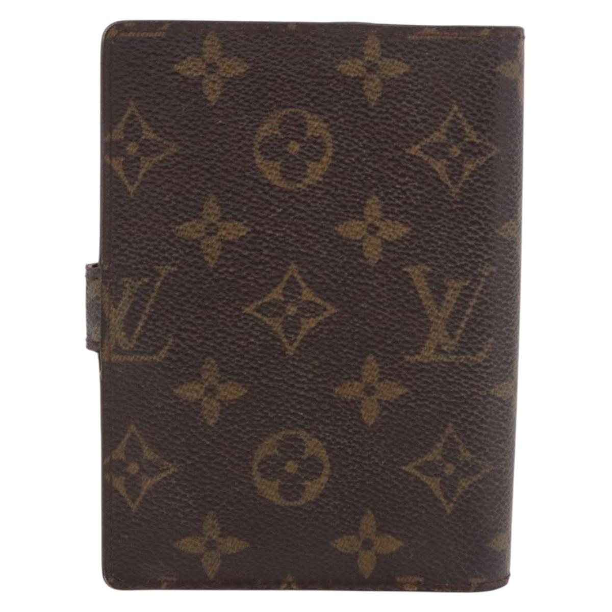 LOUIS VUITTON Monogram Agenda PM Day Planner Cover R20005 LV Auth gh2181