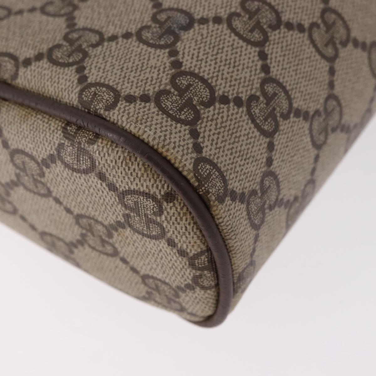 GUCCI GG Supreme Web Sherry Line Clutch Bag PVC Beige Red 89 01 012 Auth gh2182