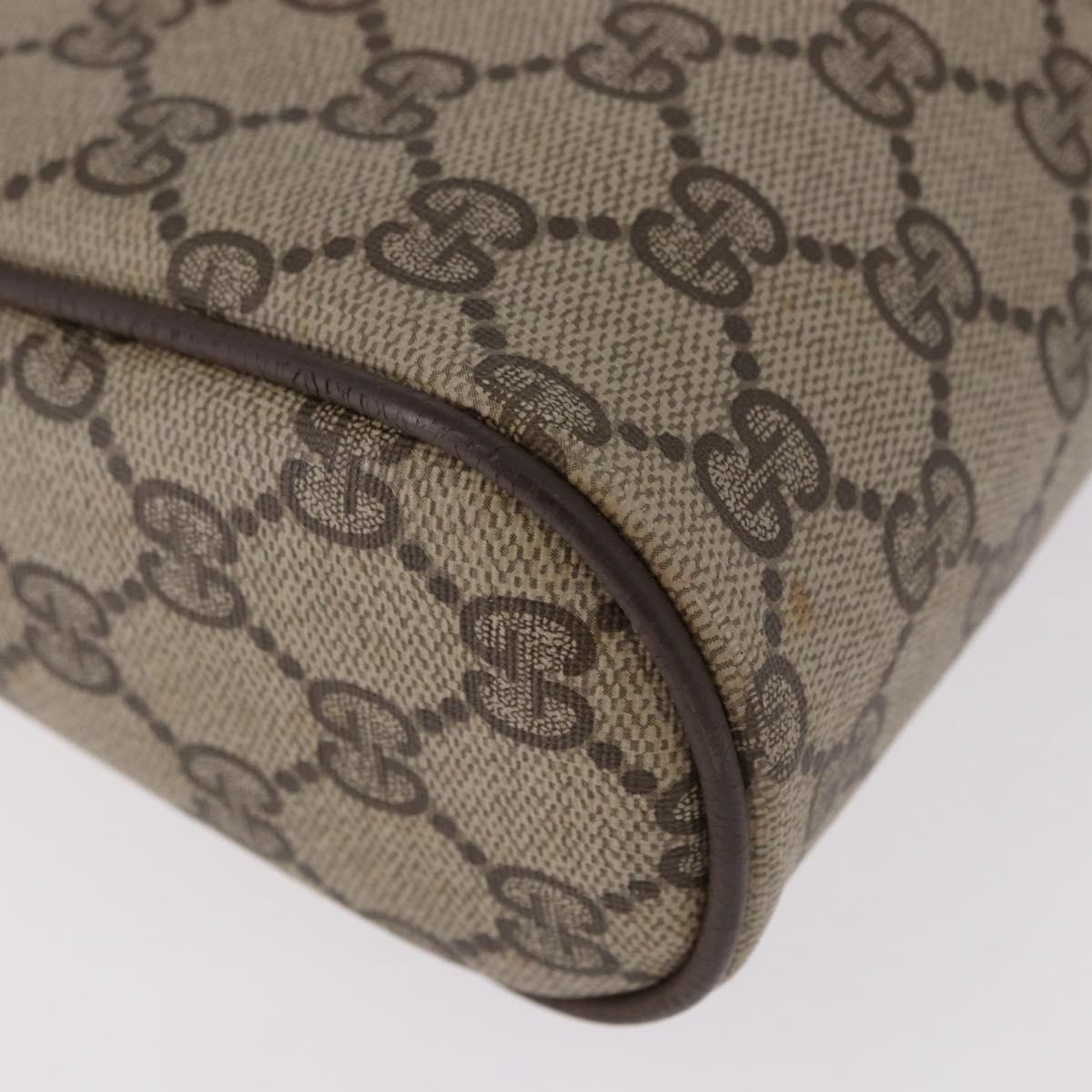 GUCCI GG Supreme Web Sherry Line Clutch Bag PVC Beige Red 89 01 012 Auth gh2182
