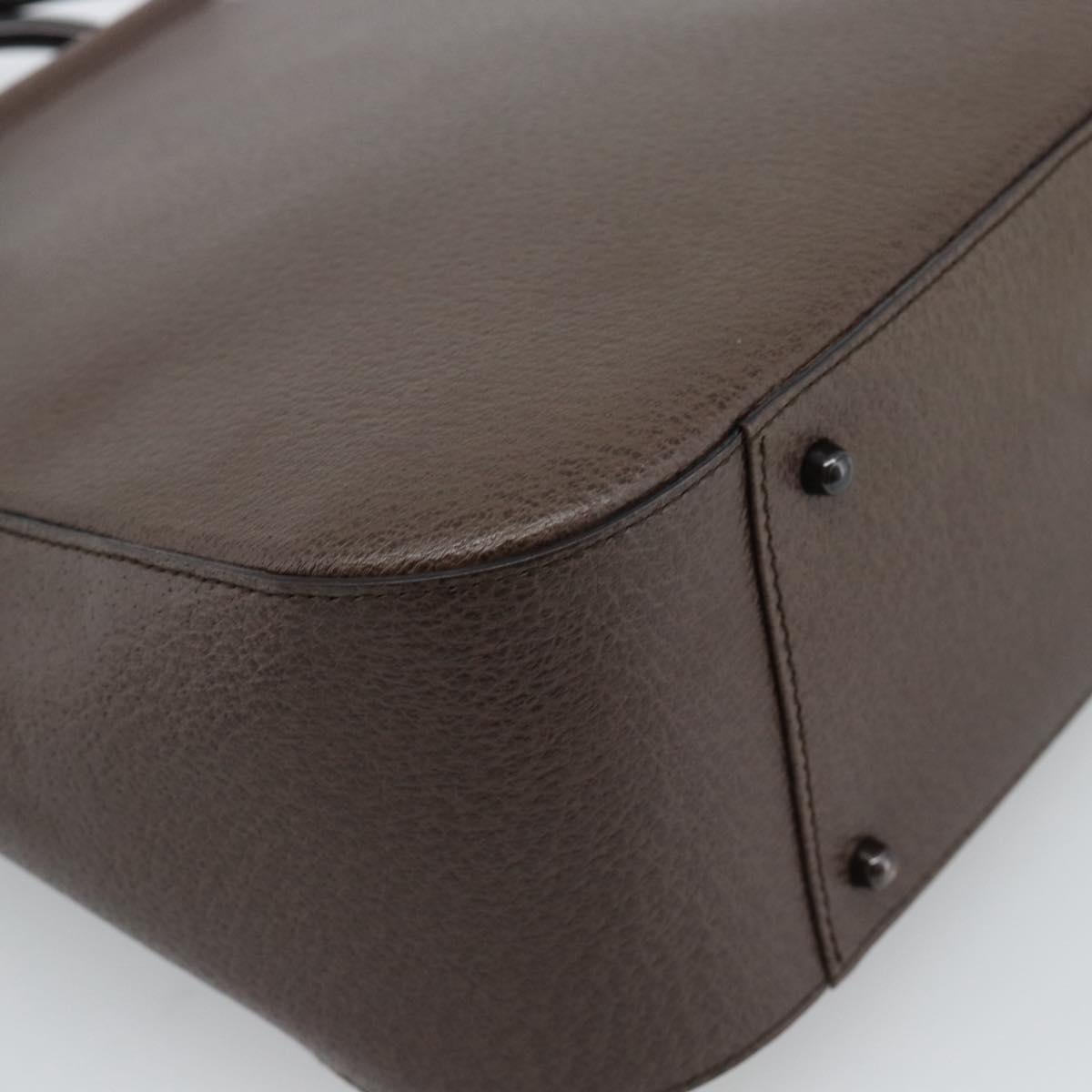 GUCCI Hand Bag Leather Brown 000 2058 0307 Auth gh2184