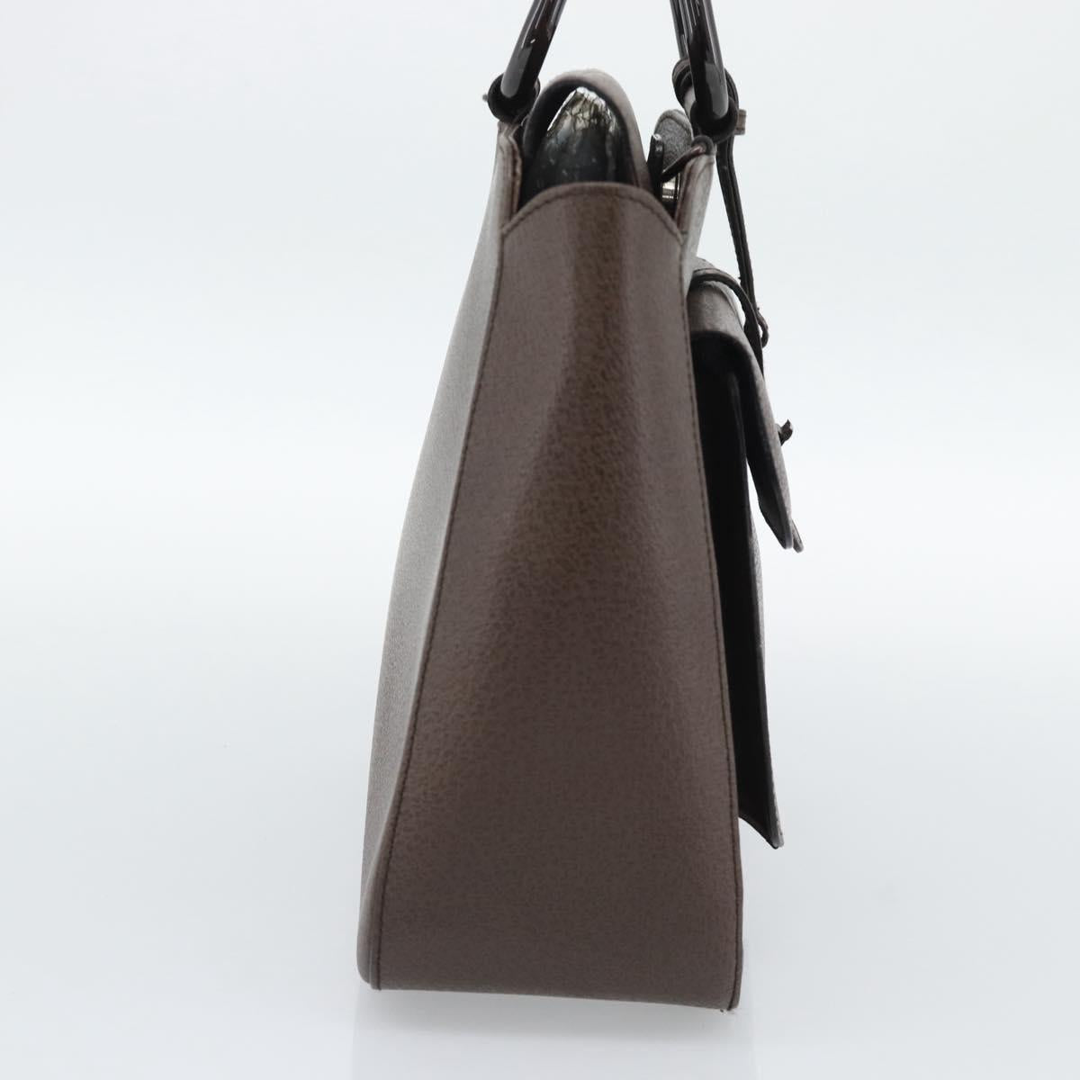 GUCCI Hand Bag Leather Brown 000 2058 0307 Auth gh2184