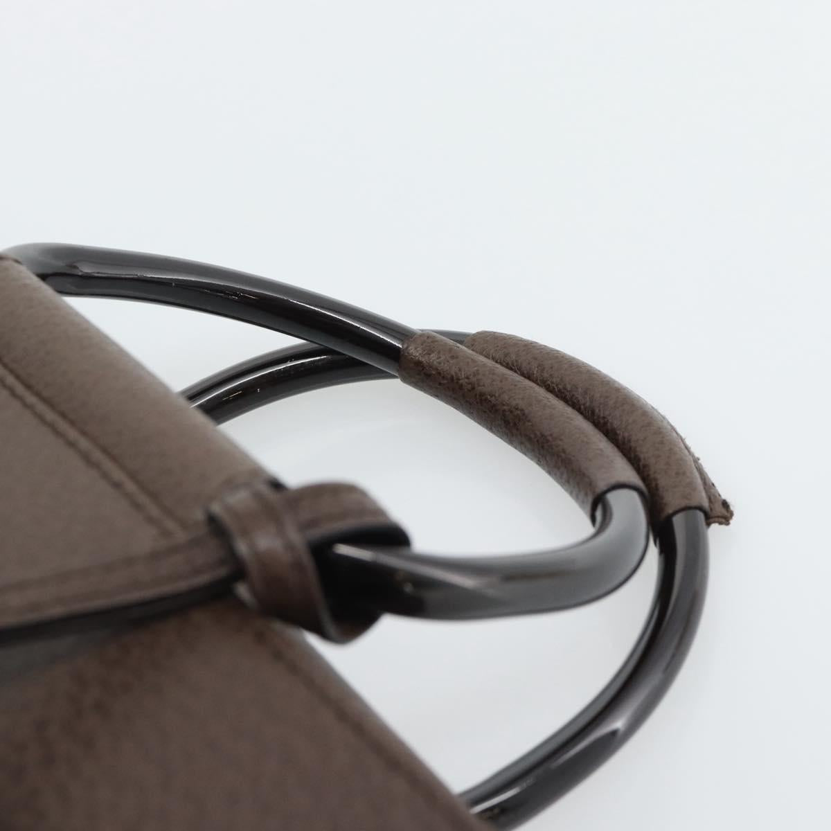 GUCCI Hand Bag Leather Brown 000 2058 0307 Auth gh2184