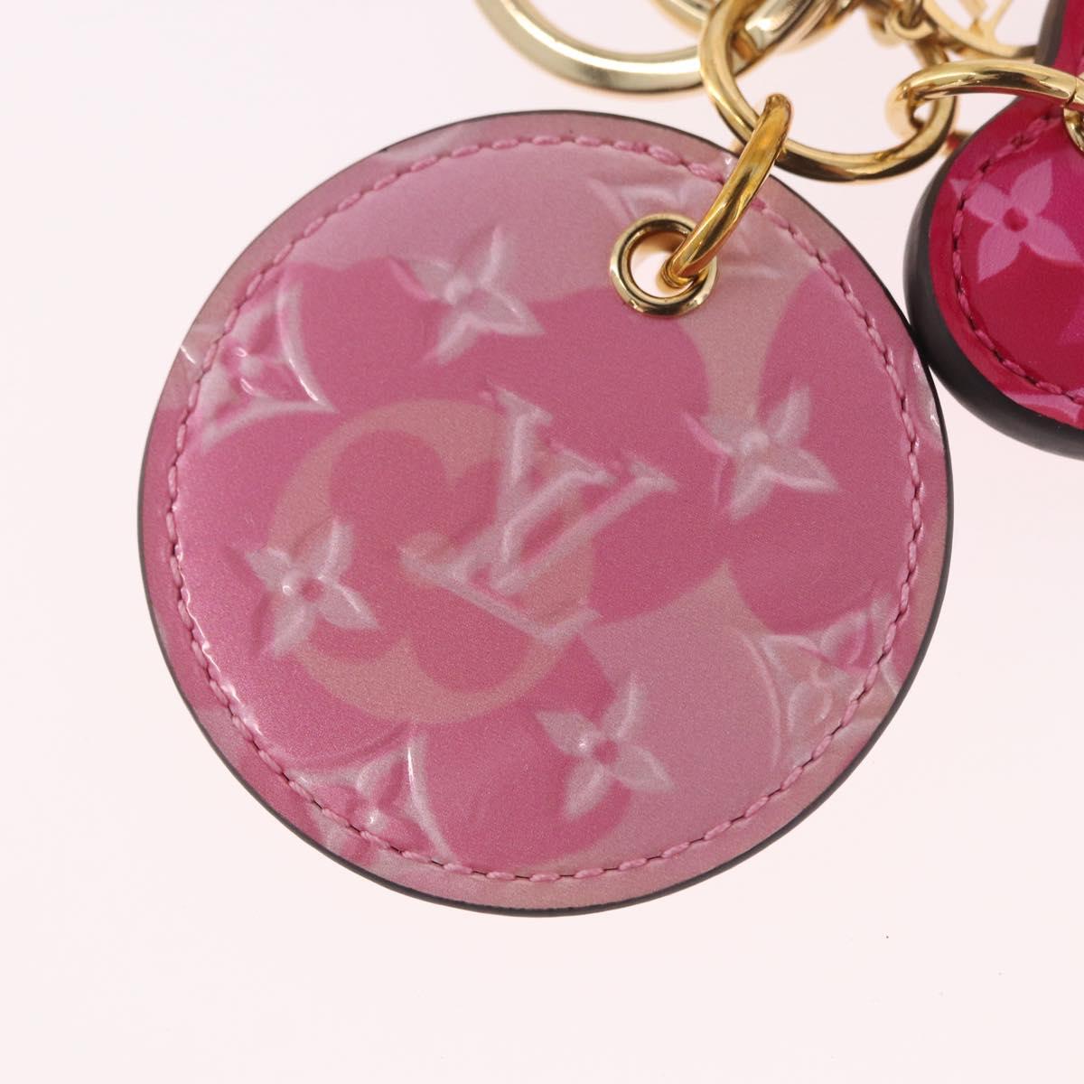 LOUIS VUITTON Vernis Porte Cles Valentine Heart Charm Pink M00268 Auth gh2188M
