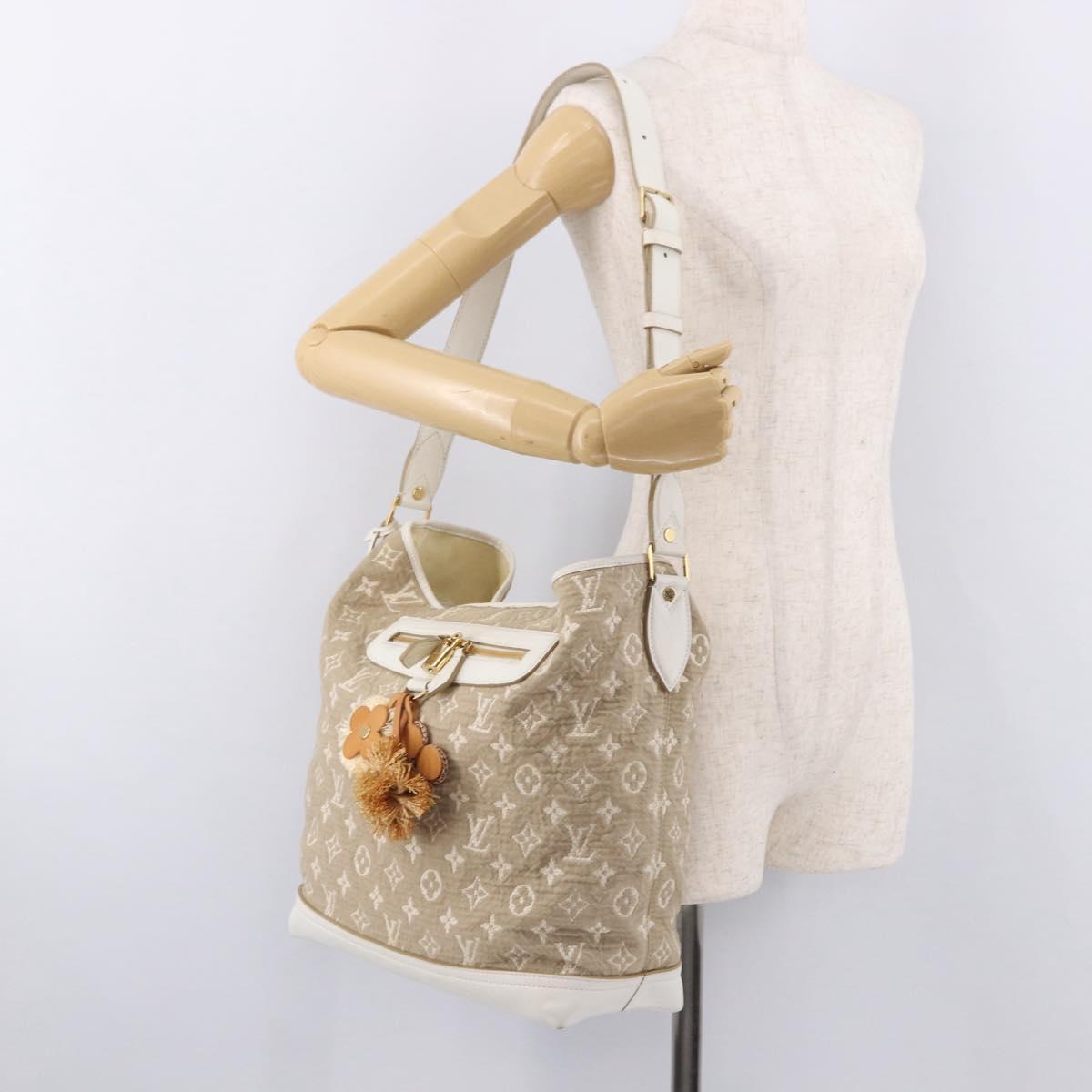 LOUIS VUITTON Monogram Sabia Buzzus PM Bag Beige Bron M93499 LV Auth gh2192A