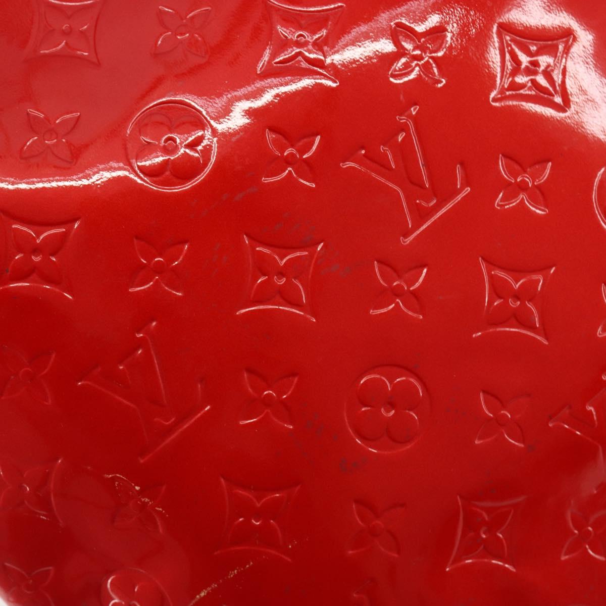 LOUIS VUITTON Monogram Vernis Reade MM Hand Bag Red Rouge M91086 LV Auth gh2202