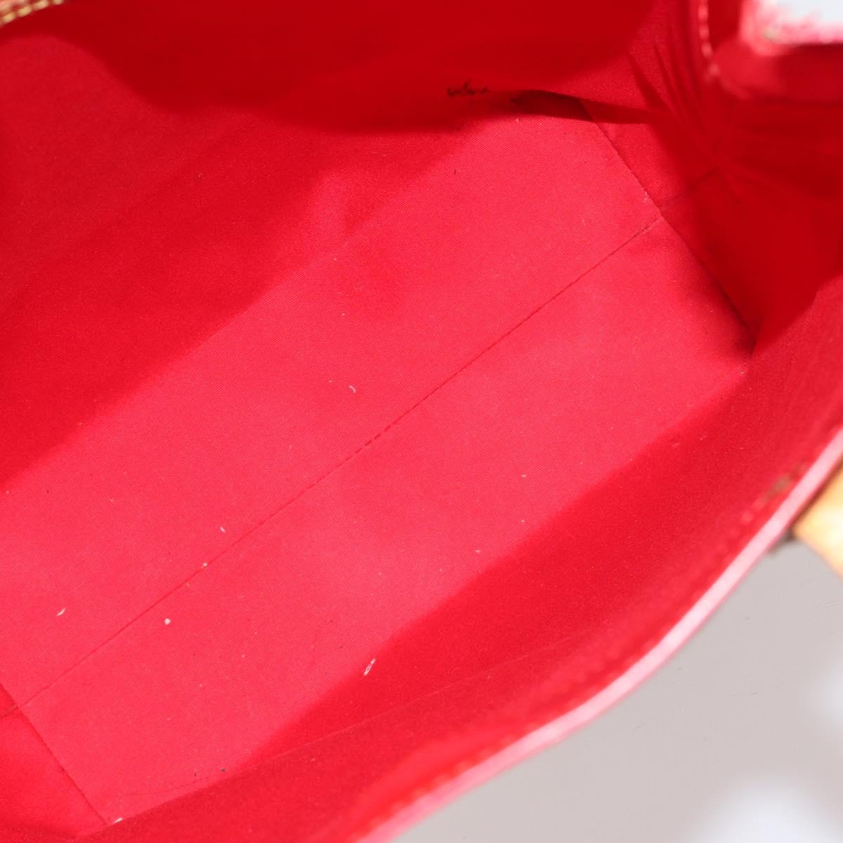 LOUIS VUITTON Monogram Vernis Reade MM Hand Bag Red Rouge M91086 LV Auth gh2202