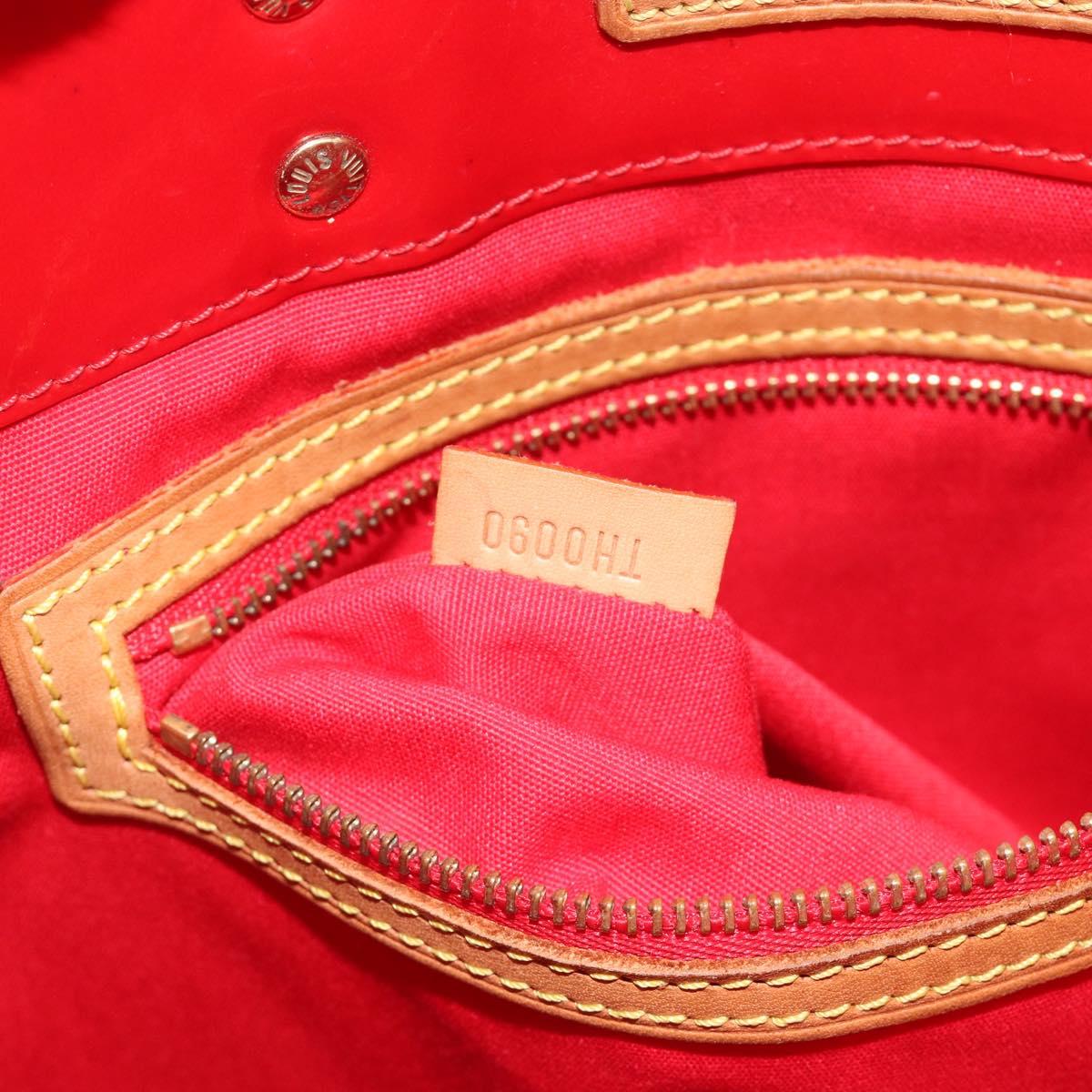 LOUIS VUITTON Monogram Vernis Reade MM Hand Bag Red Rouge M91086 LV Auth gh2202