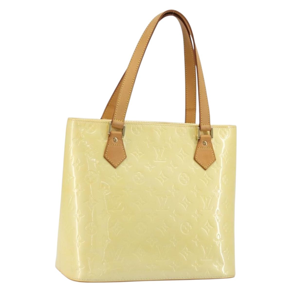 LOUIS VUITTON Monogram Vernis Houston Hand Bag Perle M91342 LV Auth gh2203A