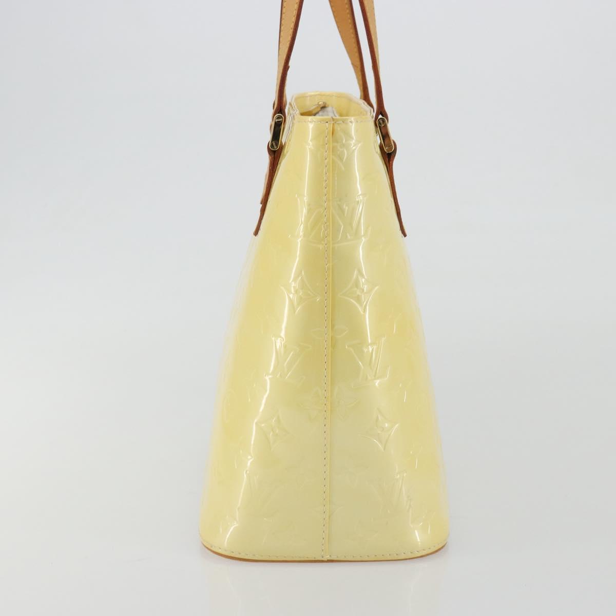 LOUIS VUITTON Monogram Vernis Houston Hand Bag Perle M91342 LV Auth gh2203A