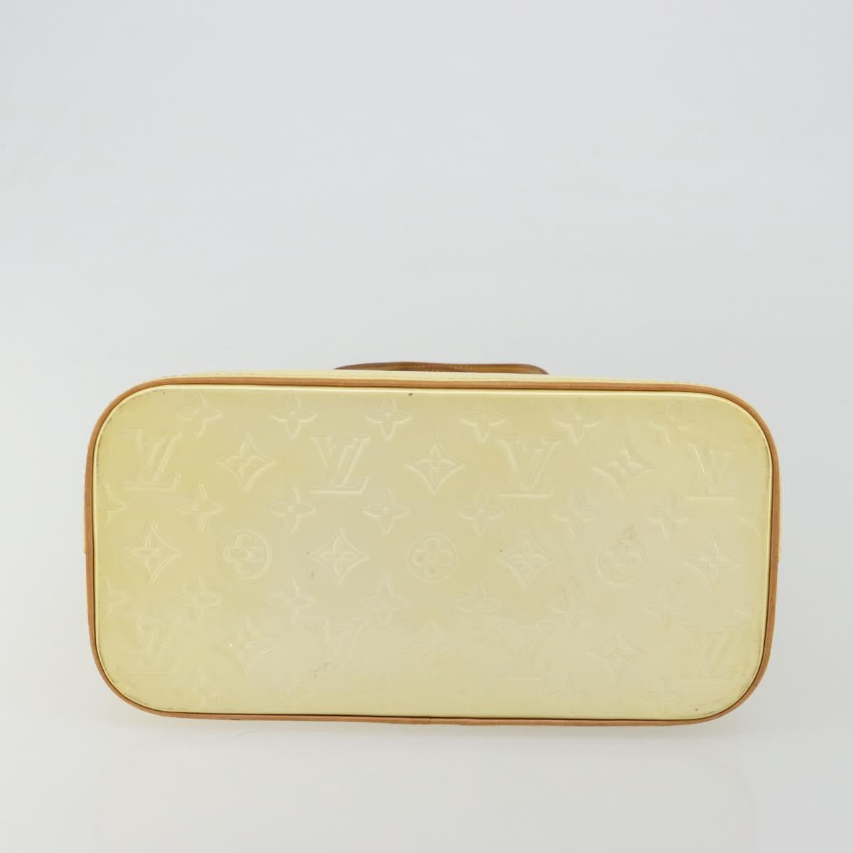 LOUIS VUITTON Monogram Vernis Houston Hand Bag Perle M91342 LV Auth gh2203A