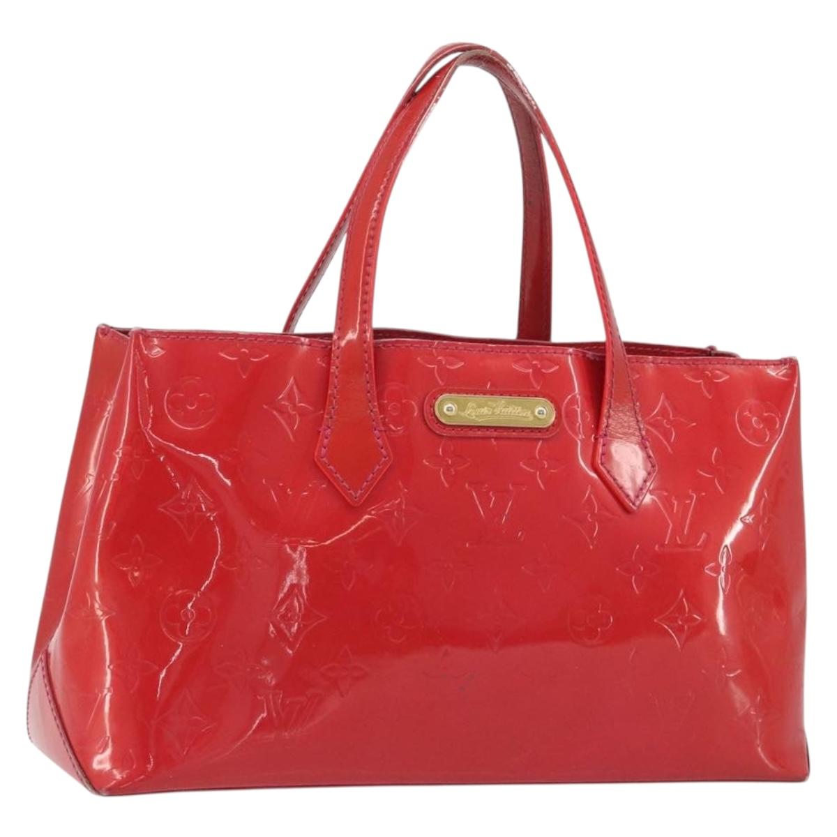 LOUIS VUITTON Monogram Vernis Wilshire PM Hand Bag Rose Pop M93643 Auth gh2207