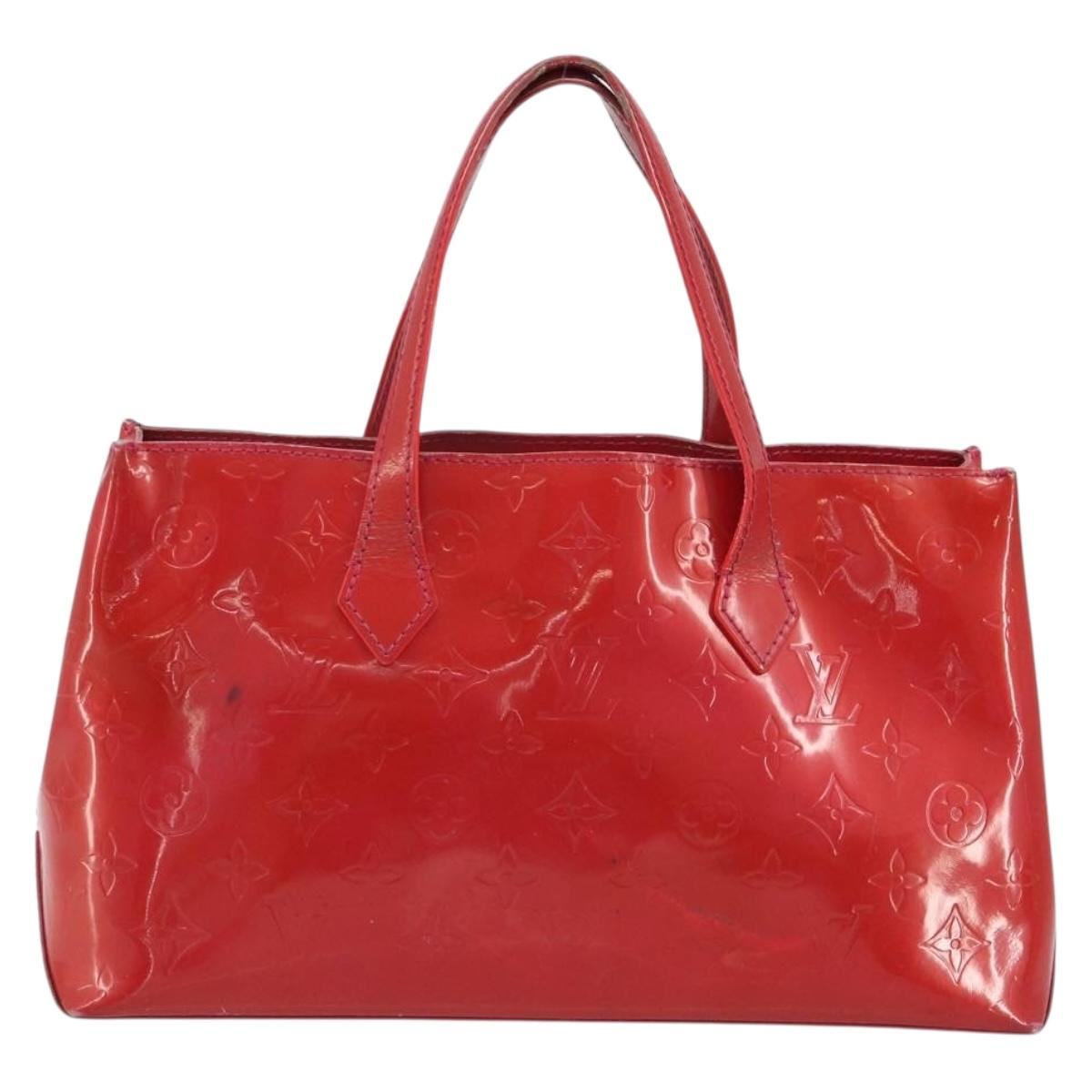 LOUIS VUITTON Monogram Vernis Wilshire PM Hand Bag Rose Pop M93643 Auth gh2207