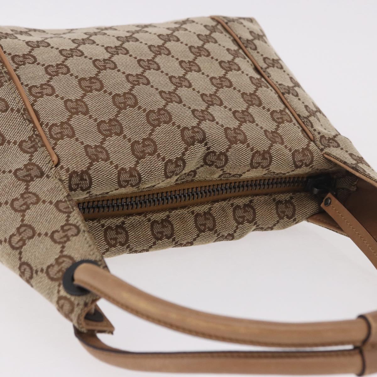 GUCCI GG Canvas Hand Bag Beige 101333 Auth gh2208