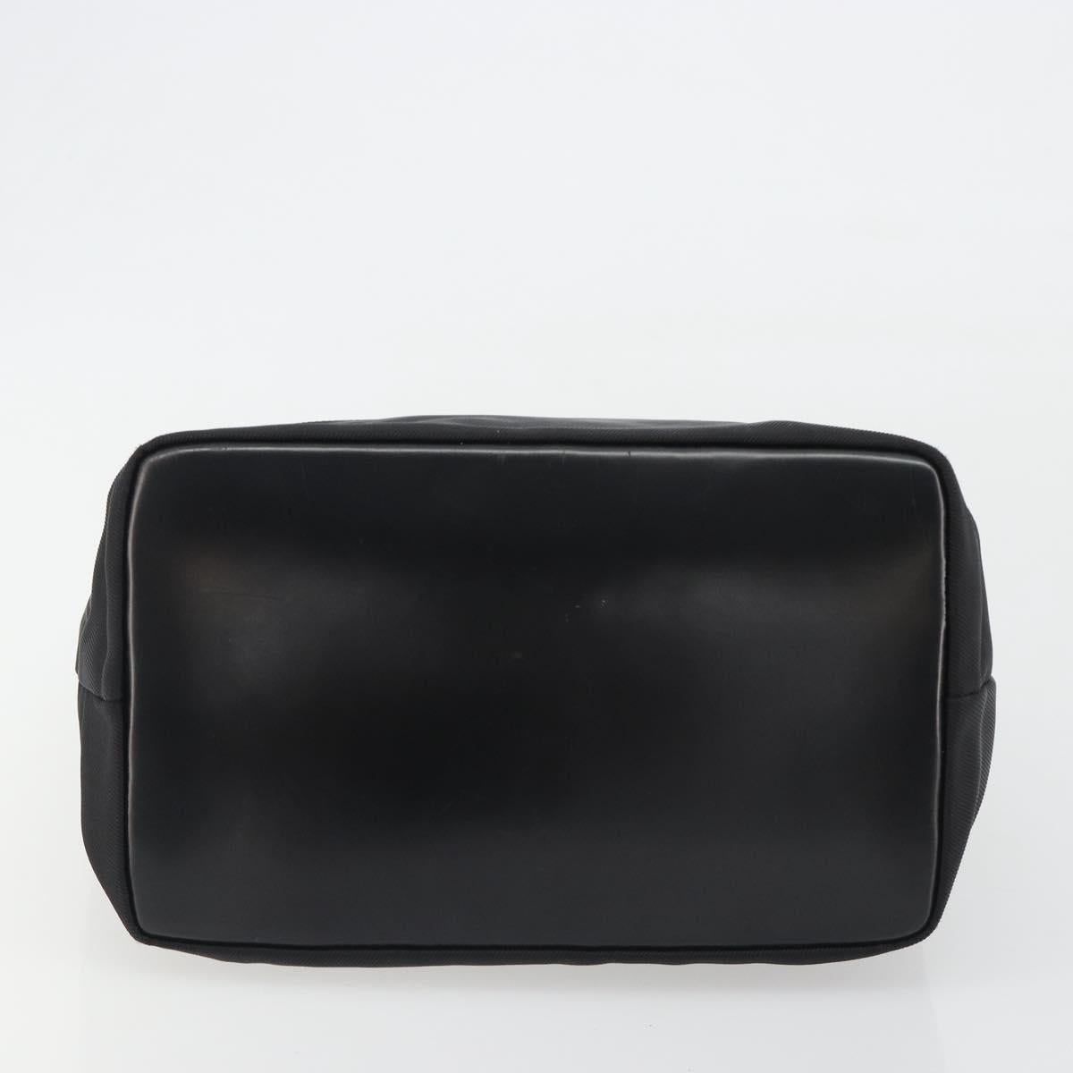 GUCCI Bamboo Hand Bag Canvas Black Silver 000 1956 0531 Auth gh2209A