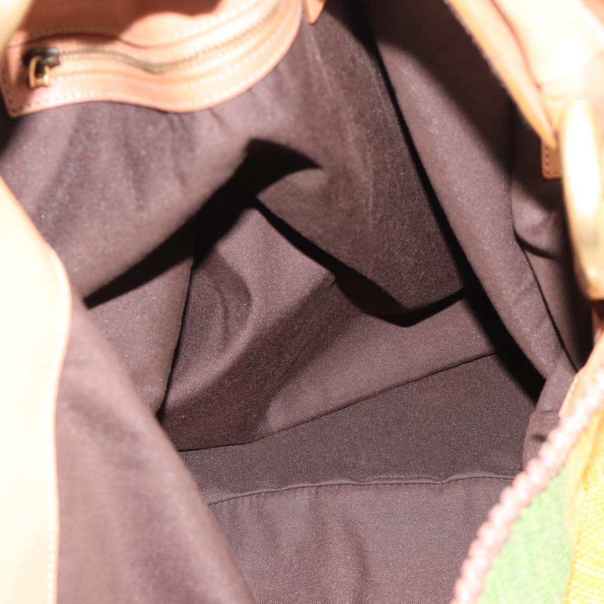 GUCCI Shoulder Bag Canvas Multicolor Gold 114900 Auth gh2214