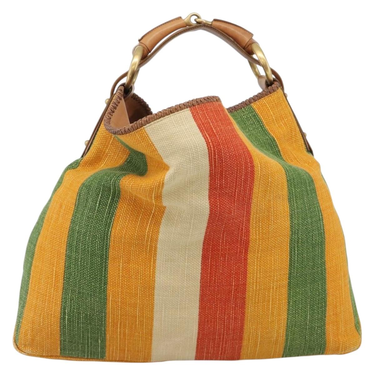 GUCCI Shoulder Bag Canvas Multicolor Gold 114900 Auth gh2214