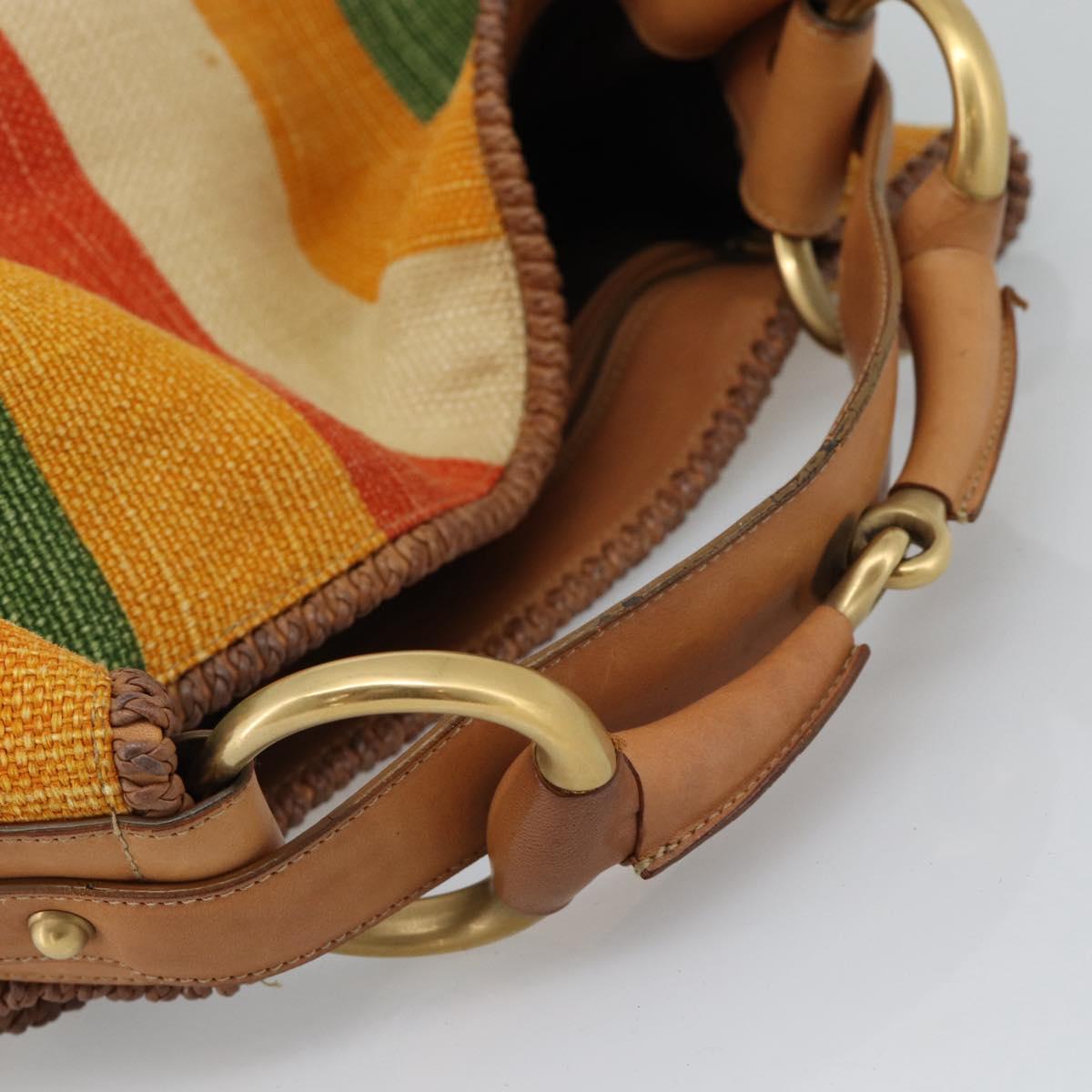 GUCCI Shoulder Bag Canvas Multicolor Gold 114900 Auth gh2214