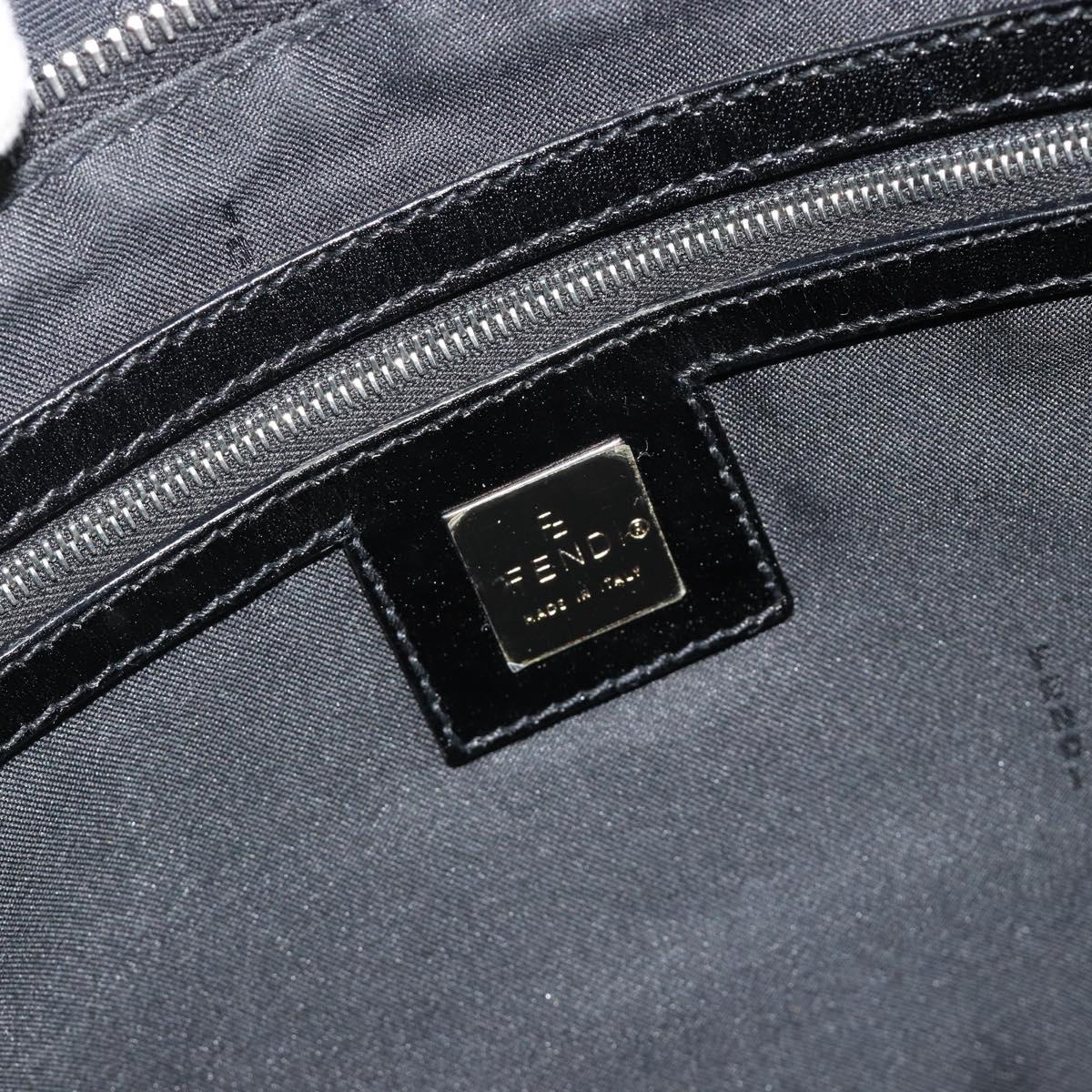 FENDI Zucca Canvas Mamma Baguette Tote Bag Brown Black Auth gh2218A