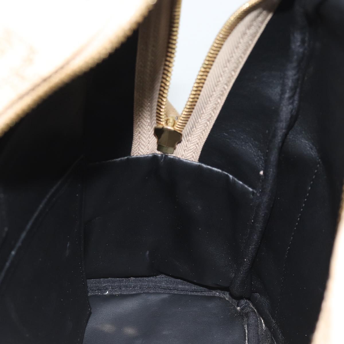 MCM Vicetos Logogram Backpack PVC Beige Gold Auth gh2219