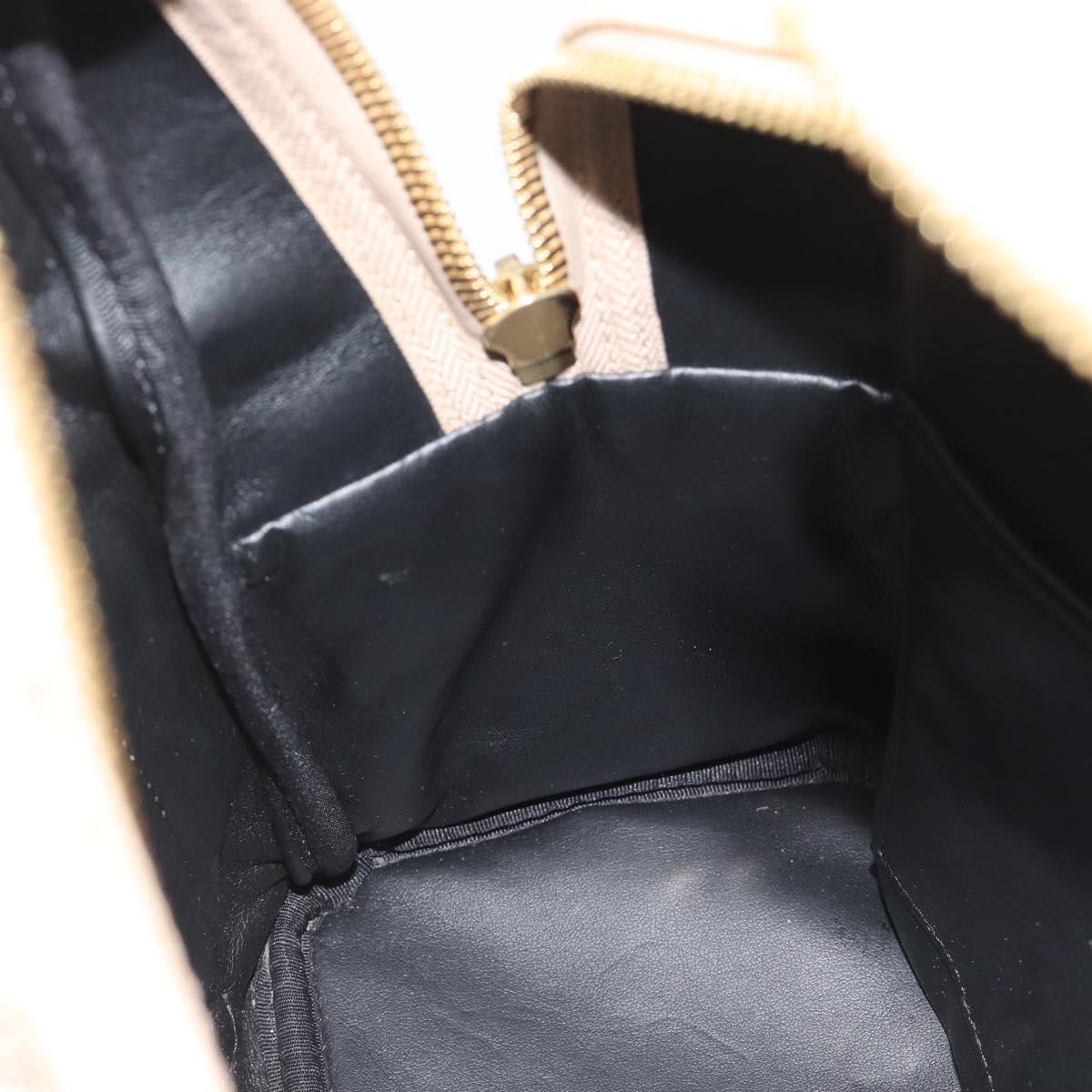 MCM Vicetos Logogram Backpack PVC Beige Gold Auth gh2219