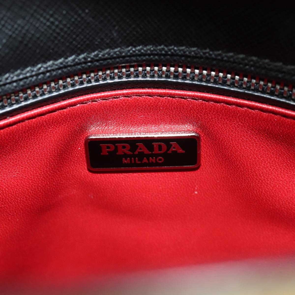 PRADA Shoulder Bag Safiano leather Multicolor Silver Auth gh2222SM