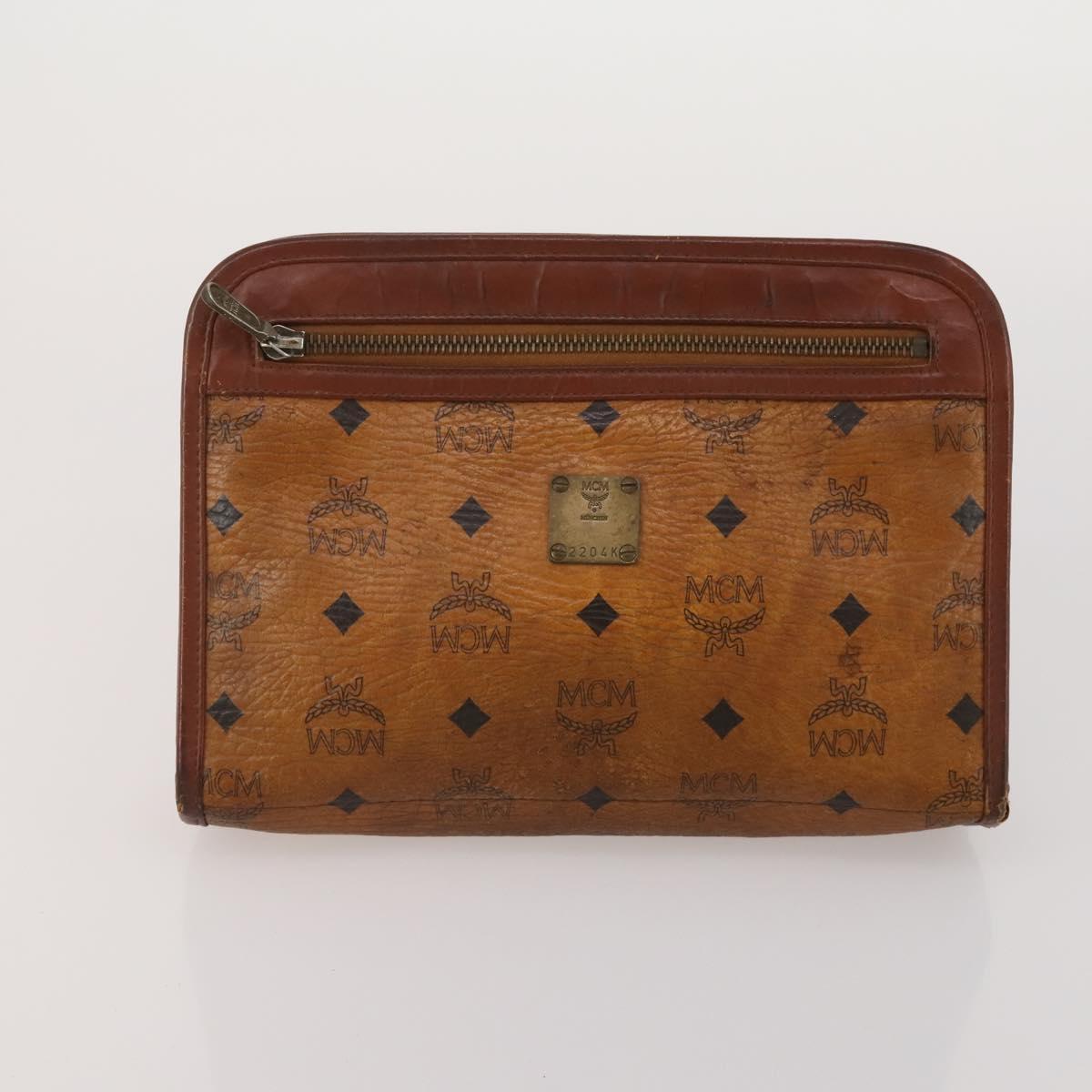 FENDI Celine MCM Clutch Bag Shoulder Bag Canvas Leather 5 Set Brown Auth gh2229